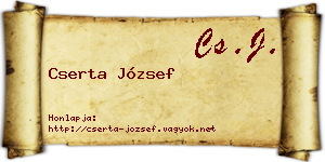 Cserta József névjegykártya
