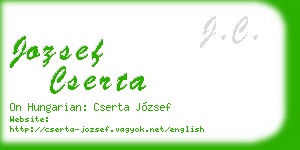jozsef cserta business card