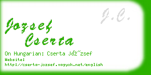 jozsef cserta business card